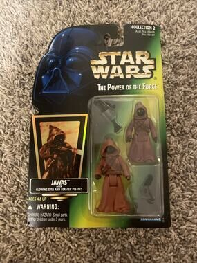 Jawas 2-Pack STAR WARS POTF 2 Kenner 1996 Green Card w/Holo New